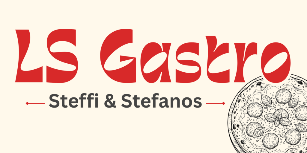 Kontakt LS Gastro Logo mit Steffi & Stefanos Pizza-Catering